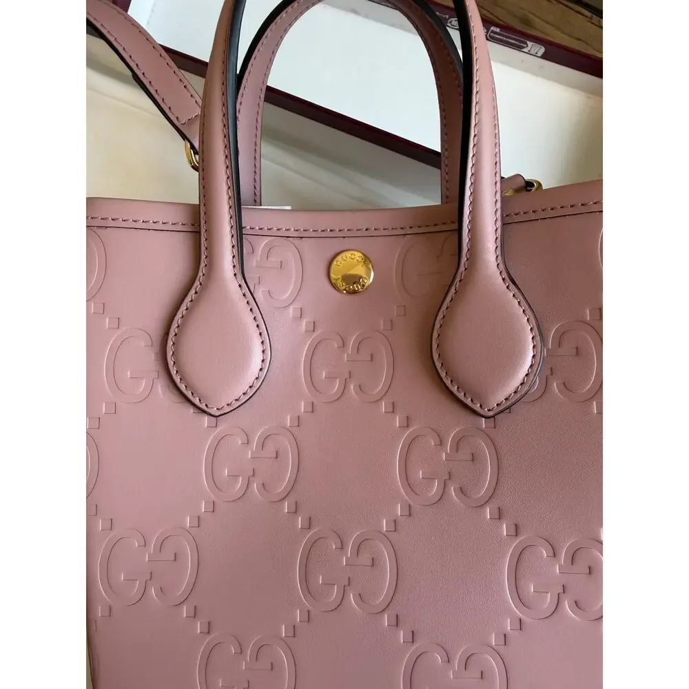 Gucci GG Leather Super Mini Shoulder Bag Pink NWT - Picture 3 of 8